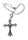 Antique Jeweled Cross - Pendant