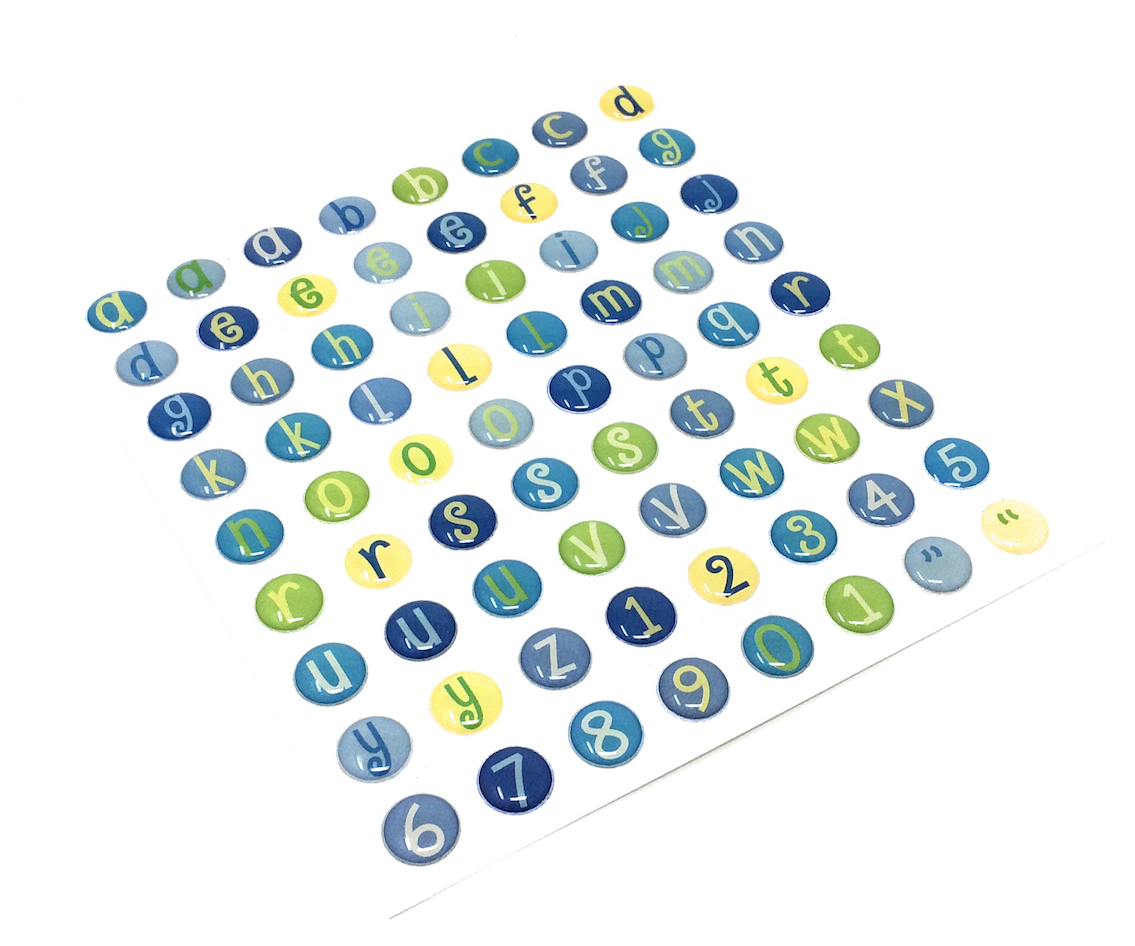 Blessing - Alphabet Sticker - Scrapbook - Epoxy - Boy - Cedar Fort Publishing & Media