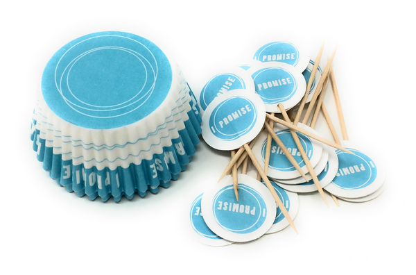 I Promise - Baptism - Cupcake Liners - Blue - Cedar Fort Publishing & Media