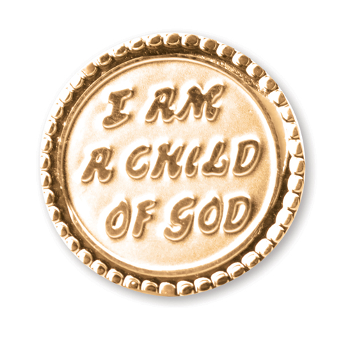 I Am A Child of God - Tie Tack - Round - Gold - Cedar Fort Publishing & Media