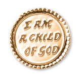 I Am A Child of God - Tie Tack - Round - Gold