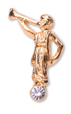 Moroni with Crystal - Tie Tack - Gold