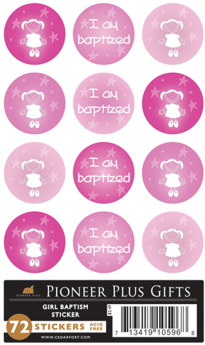 I Am Baptized - Baptism - Stickers - Girl - Cedar Fort Publishing & Media