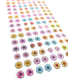 Flower Power 288 Piece (144 Pair) Stick-on Earrings