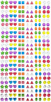 SPARKLE 288 Piece (144) Pair Stick-on Earrings