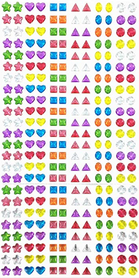 SPARKLE 288 Piece (144) Pair Stick-on Earrings