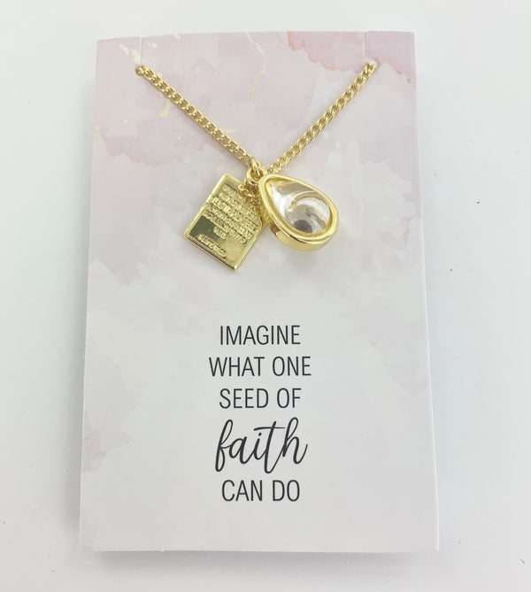Mustard Seed - Necklace - Teardrop