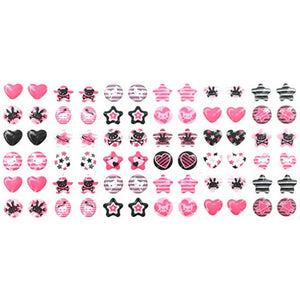 Punk Party 288 Piece (144 pair) Pair Stick-on Earrings