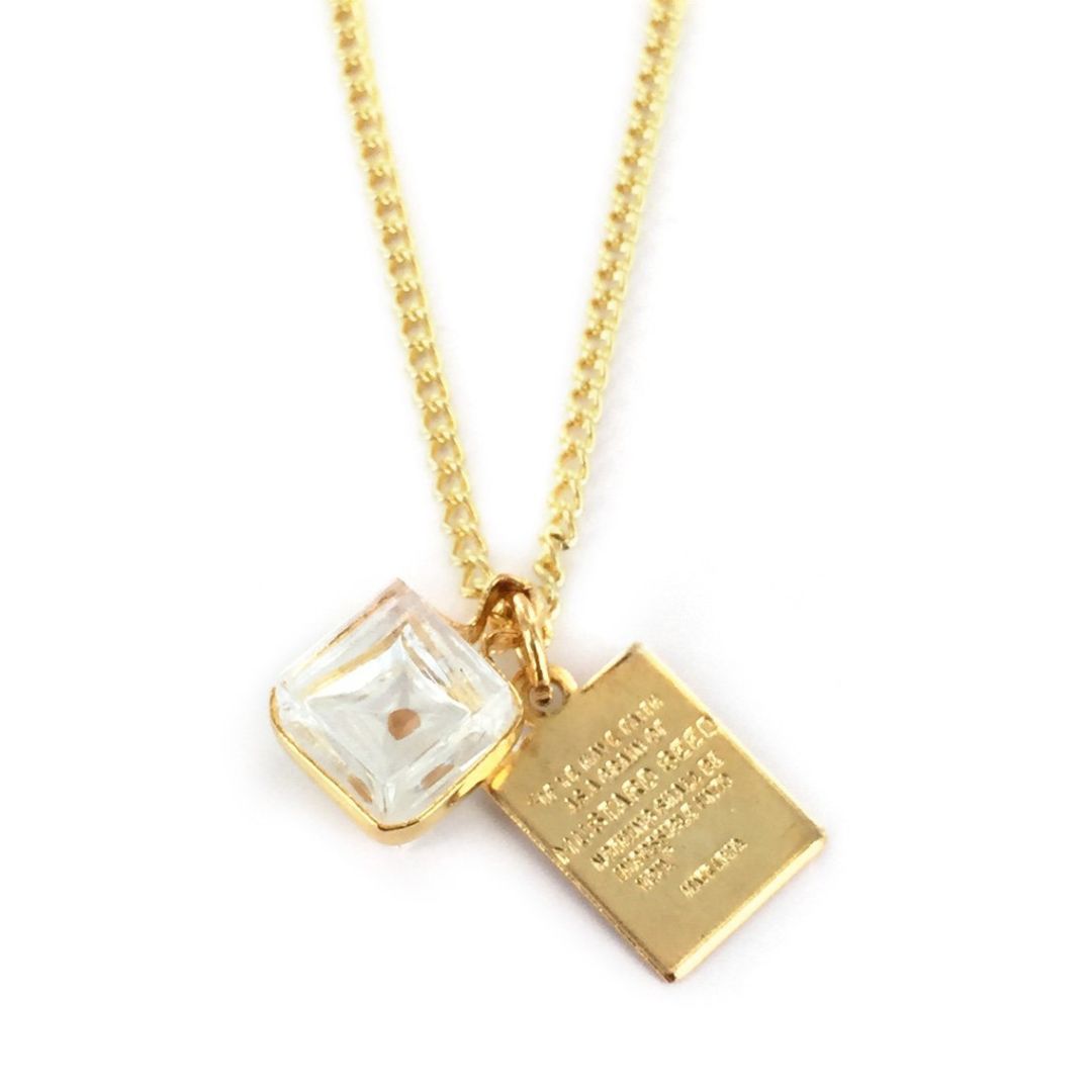 Mustard Seed - Necklace - Cube - Gold - Cedar Fort Publishing & Media
