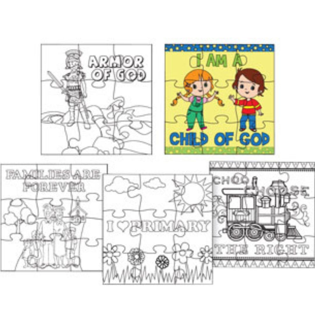Color Your Own Puzzle - 5pk - Cedar Fort Publishing & Media