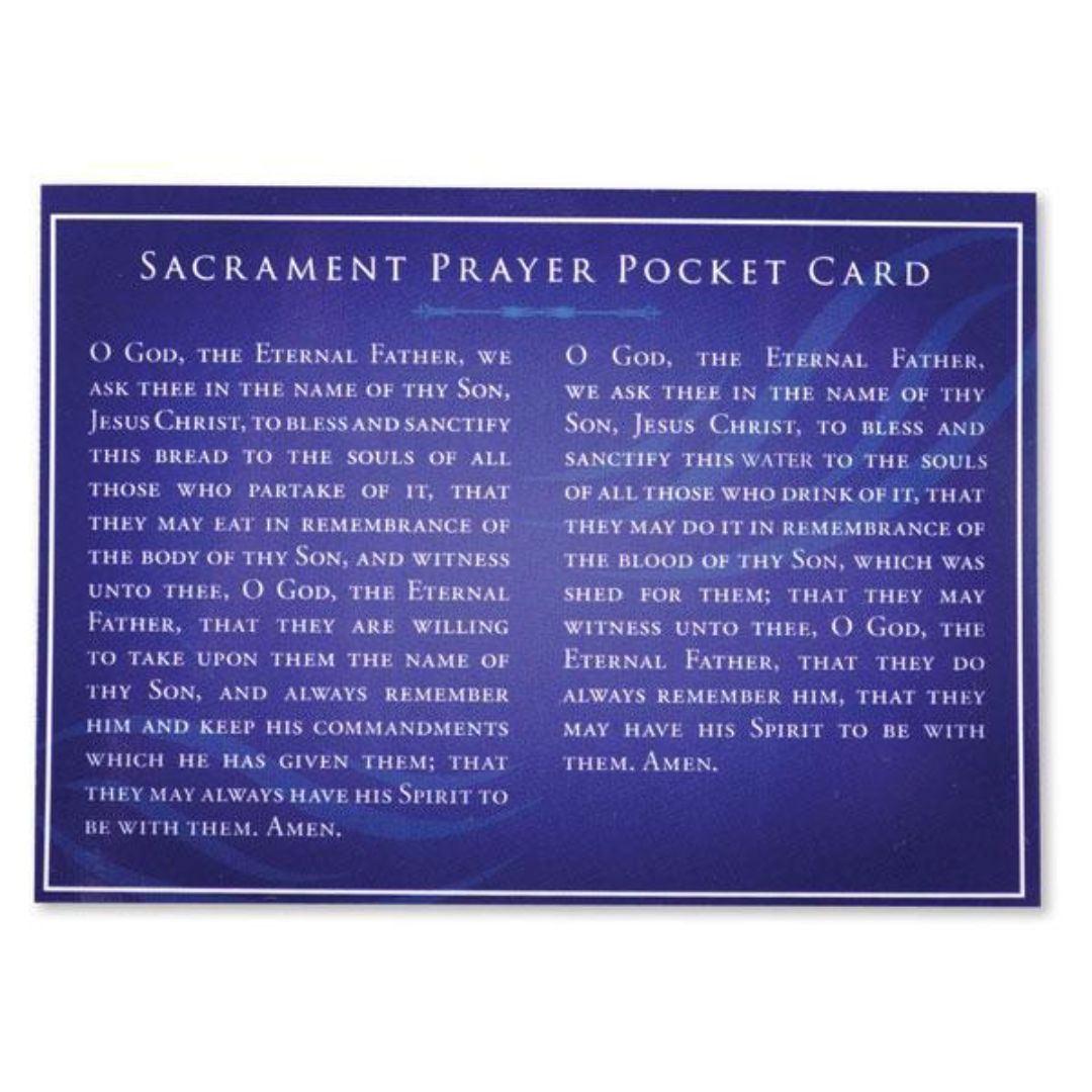 Sacrament Prayer - Pocket Card - Cedar Fort Publishing & Media