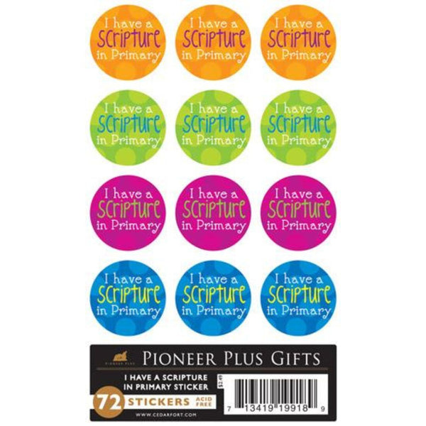 I Have A Scripture In Primary - Stickers - Cedar Fort Publishing & Media