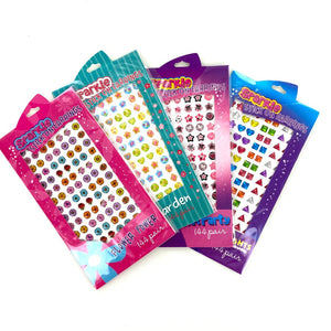 BEST-SELLING Stick-on Earrings 4-pack Bundle! 1152 Piece, Quality Sticker Earrings