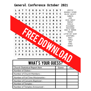 General Conference 2021 Word Search and Game