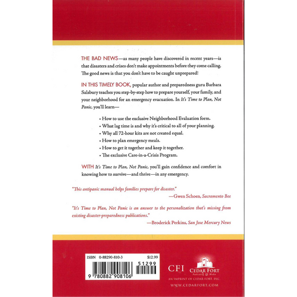 It's Time to Plan... Not Panic - Emergency Evacuation Preparedness and Coping Skills