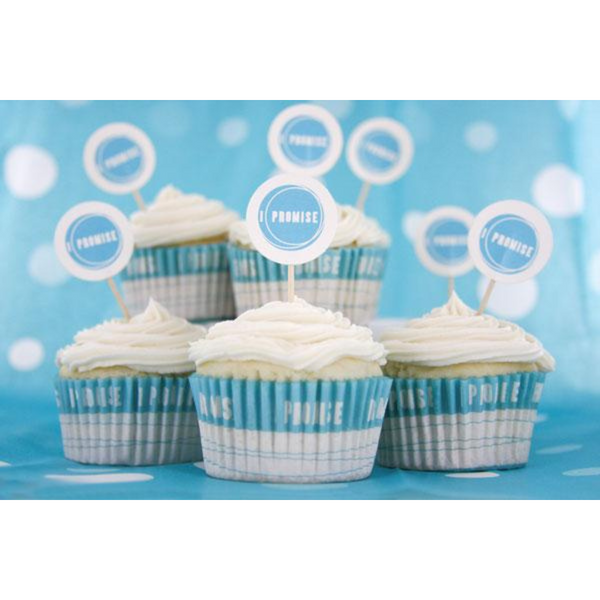 I Promise - Baptism - Cupcake Liners - Blue - Cedar Fort Publishing & Media