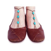 Turquoise Bead Sun Sandal - Anklet