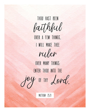 Digital Printable; Matthew 25:21