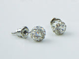 F933, R512 Baptism Earrings-White Sparkle