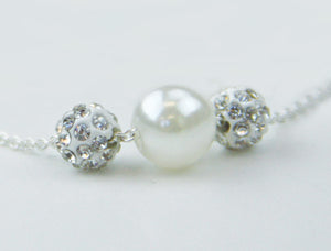 Baptism Bracelet-White Sparkle
