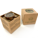Valiant Men's Wooden Watch - Zebra Wood