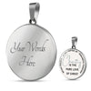 Charity Is: Silver Pendant, Engrave-able