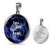 Eyes to see and ears to hear Purple Watercolor Pendant Necklace