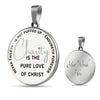 Charity Is: Silver Pendant, Engrave-able