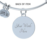 Charity Is: Silver Bangle Bracelet