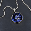 Eyes to see and ears to hear Purple Watercolor Pendant Necklace