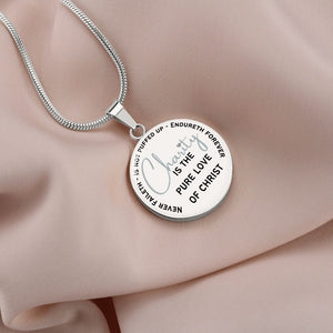 Charity Is: Silver Pendant, Engrave-able