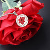Eyes to see and ears to hear Red Flower Pendant