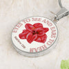 Eyes to see and ears to hear Red Flower Pendant
