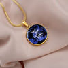 Eyes to see and ears to hear Purple Watercolor Pendant Necklace