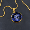 Eyes to see and ears to hear Purple Watercolor Pendant Necklace