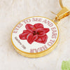 Eyes to see and ears to hear Red Flower Pendant