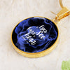 Eyes to see and ears to hear Purple Watercolor Pendant Necklace
