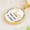 Charity Is: Gold Pendant, Engrave-able
