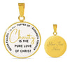 Charity Is: Gold Pendant, Engrave-able