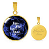 Eyes to see and ears to hear Purple Watercolor Pendant Necklace