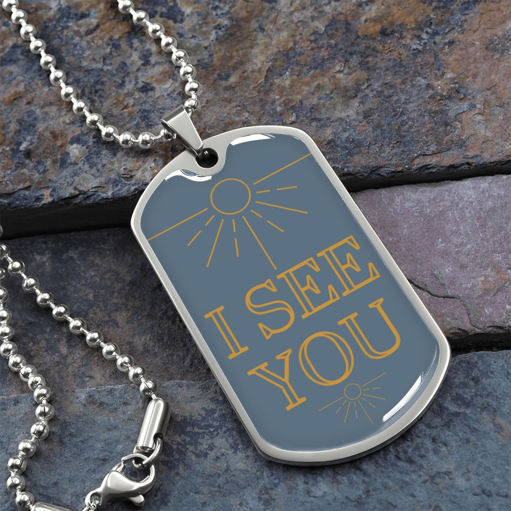 I see you dog tag necklace