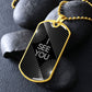 I see you black dog tag necklace