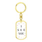 I see you dog tag key chain