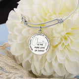 Charity Is: Silver Bangle Bracelet