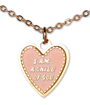 C954 Neck. Child of God Heart Gold