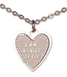 C955 Neck. Child of God Heart Sil