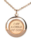 D851 Locket Child of God Gold
