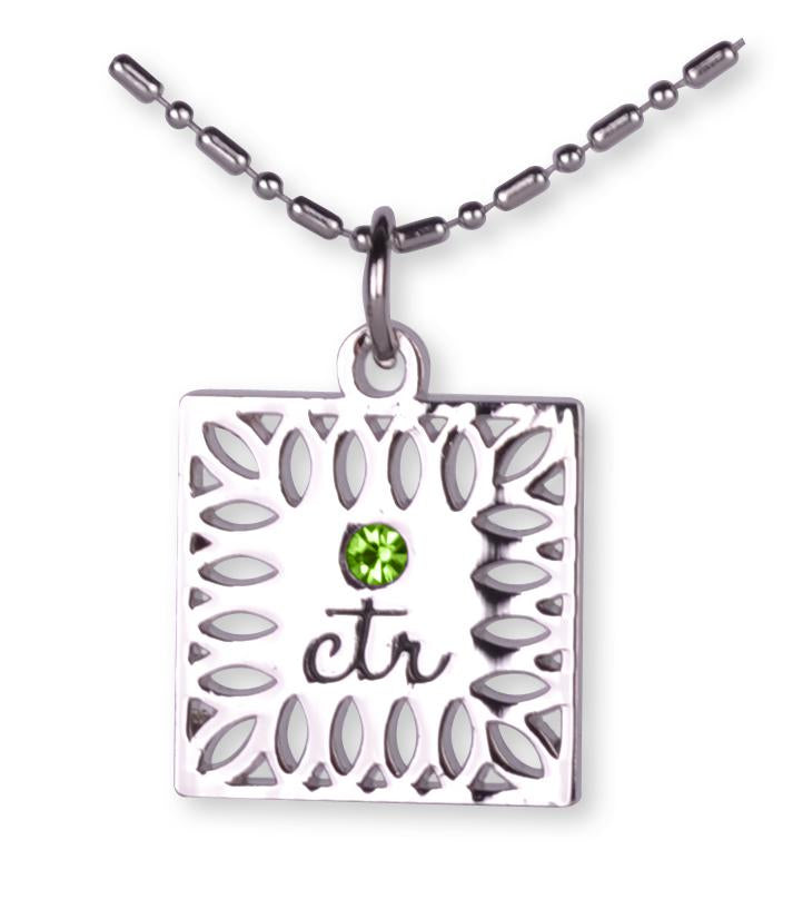 CTR - Necklace - Birthstone - August - Green - Peridot - Cedar Fort Publishing & Media