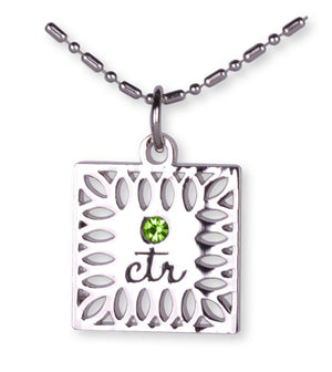 D652 Necklace CTR Birthstone Aug-- Peridot