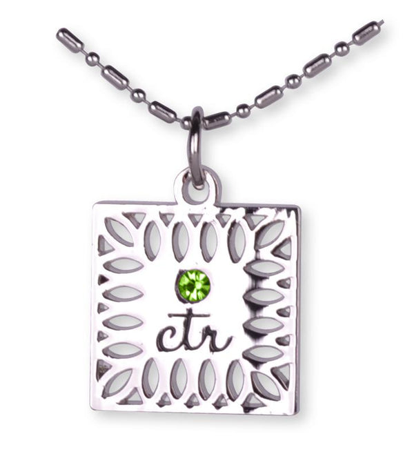 CTR - Necklace - Birthstone - August - Green - Peridot - Cedar Fort Publishing & Media